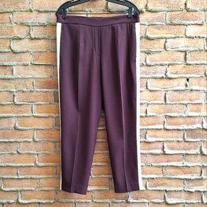 Babaton Burgundy Pants Side Stripes